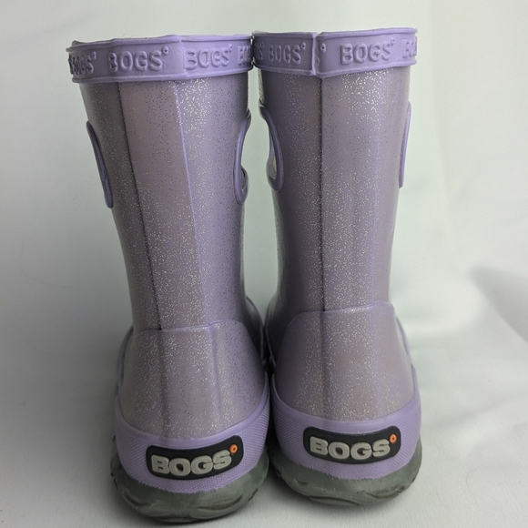 BOGS Rainboots For Kids Size 8 Purple With Glitter - Picture 5 of 9